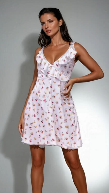 mini dress with ruffles