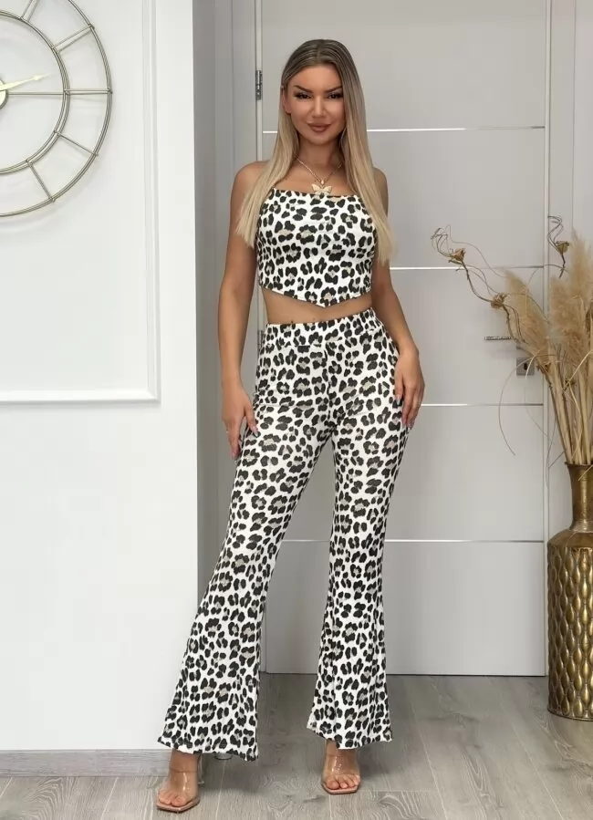 animal print set ριπ παντελόνα με top