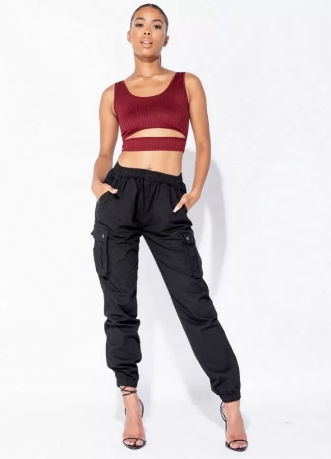 cargo pants with elastic