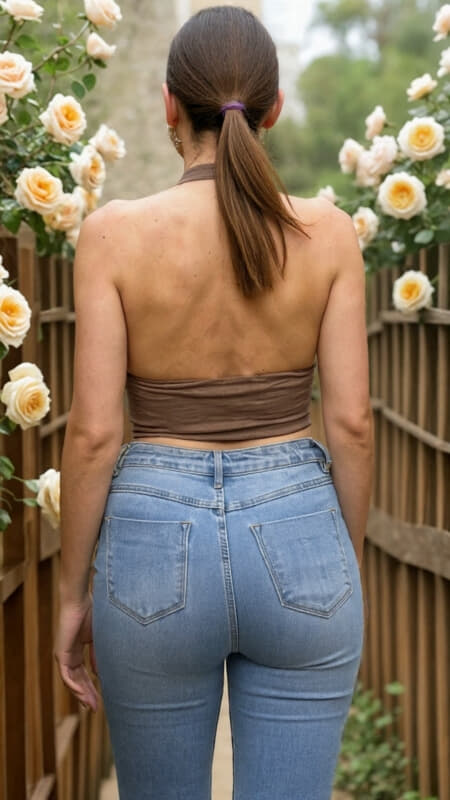 crop top εξώπλατο βαμβακερό