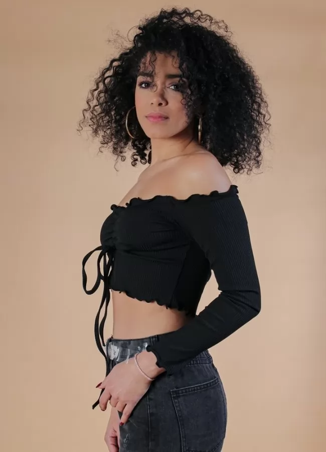 crop top μακρυμάνικο