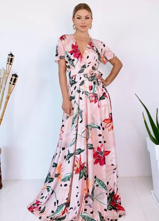 floral maxi φόρεμα αέρινο