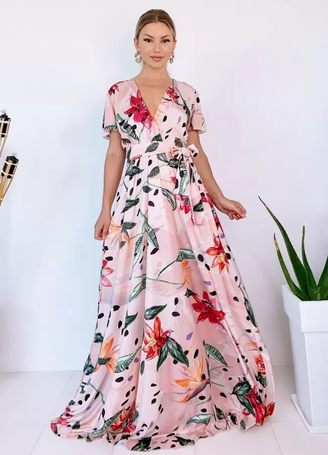 floral maxi φόρεμα αέρινο