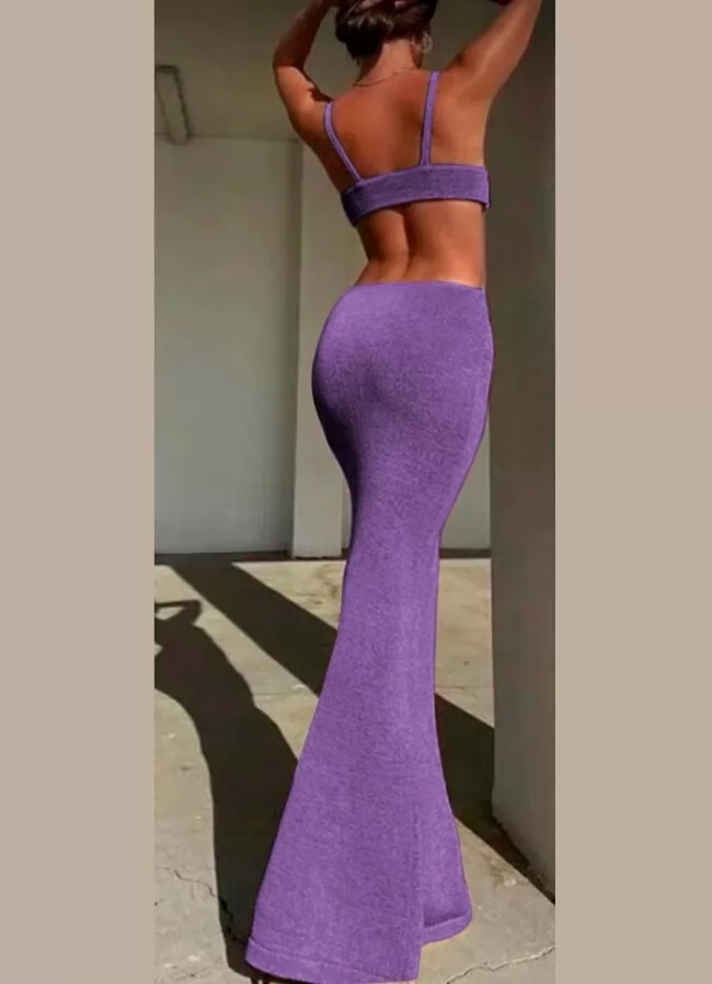 φόρεμα maxi lurex cut out με τιράντες