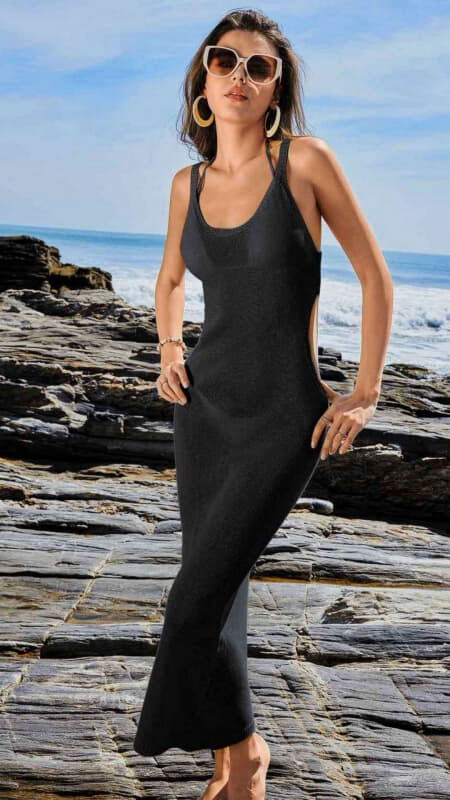 καφτάνι παραλίας maxi cut out