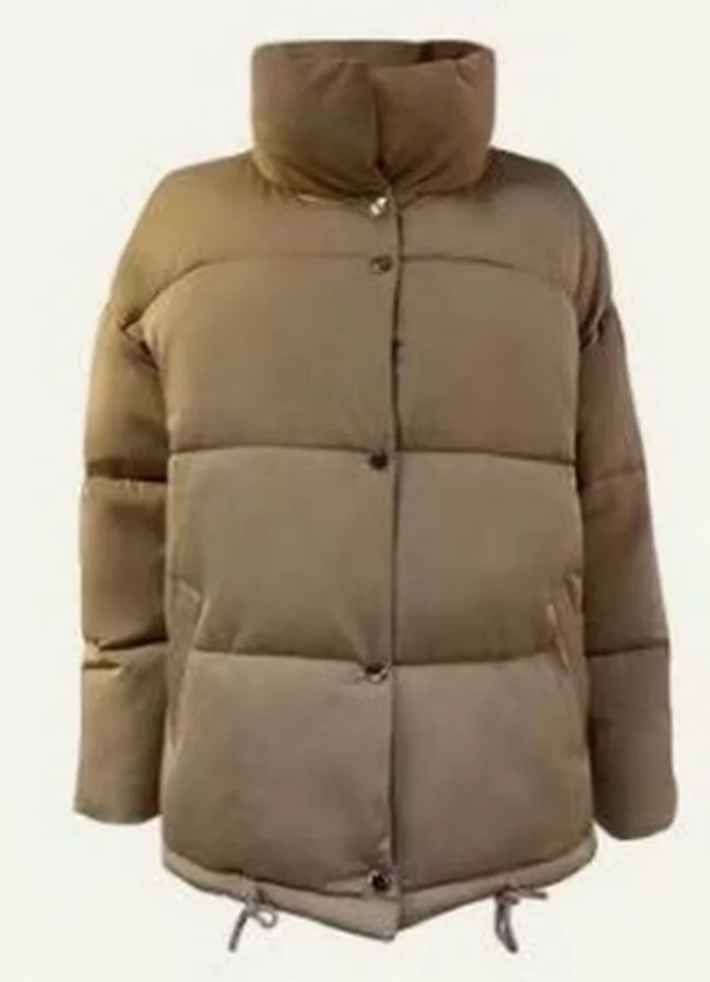 κοντό puffer jacket με ψηλό γιακά