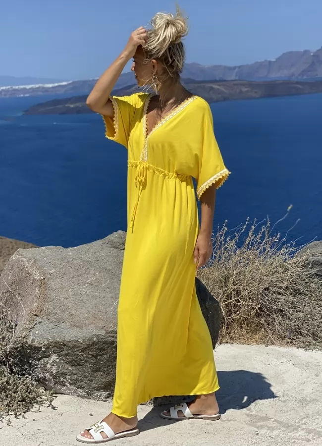 maxi φόρεμα με τρέσα