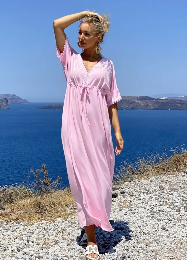 maxi φόρεμα με τρέσα
