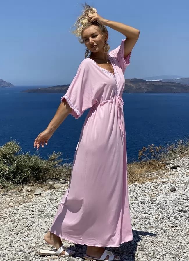 maxi φόρεμα με τρέσα