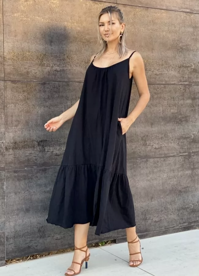 mini casual airy strap dress