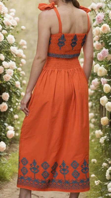 σετ boho maxi φούστα και crop top