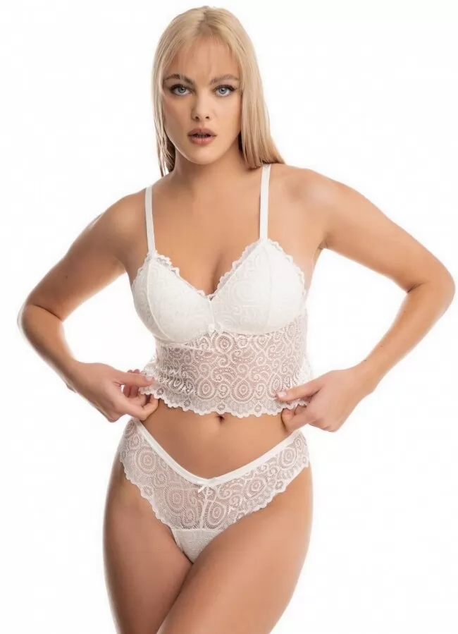 σετ bralette  & brazil εσώρουχο δαντέλα